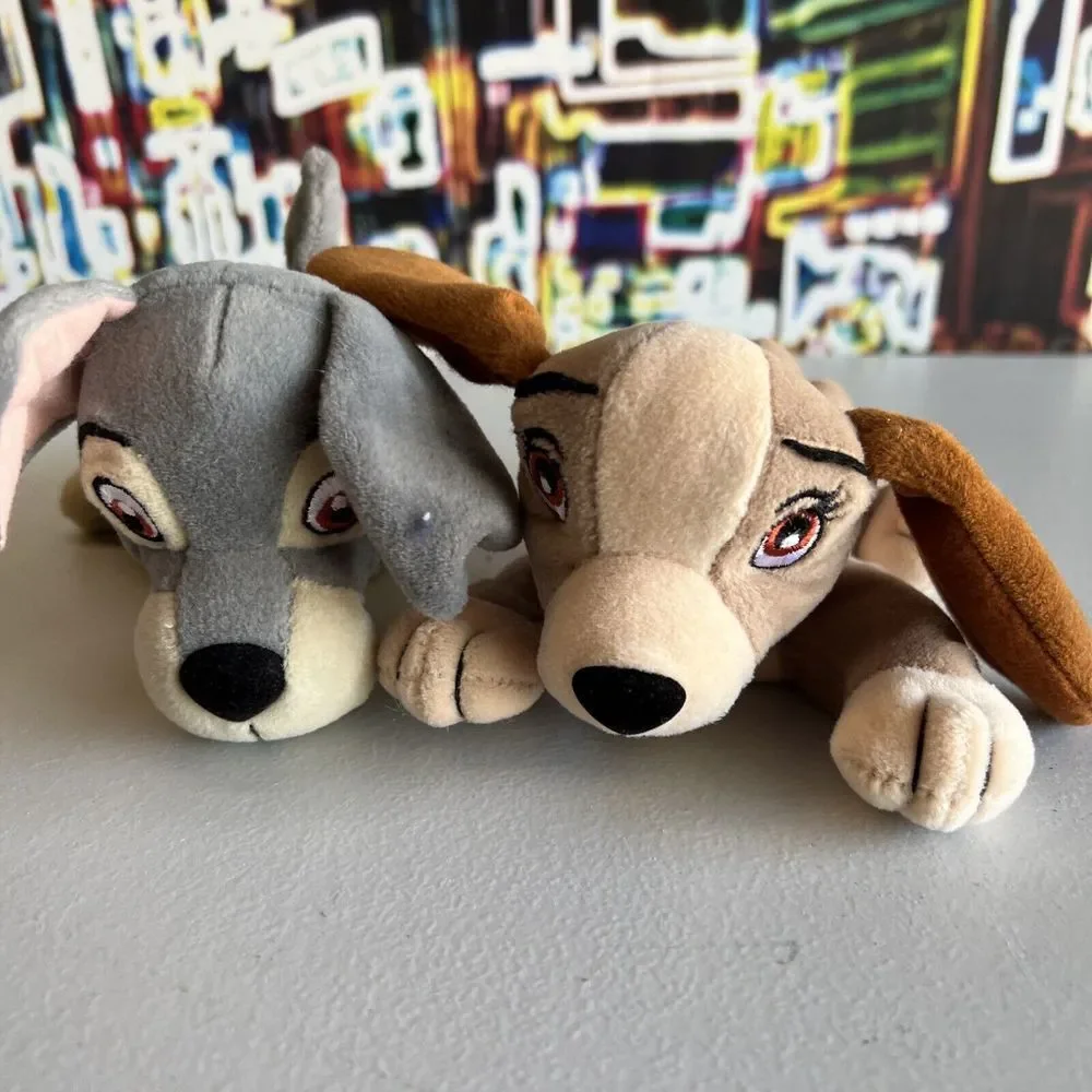 Disney Lady And The Tramp Beanie Plushies‎